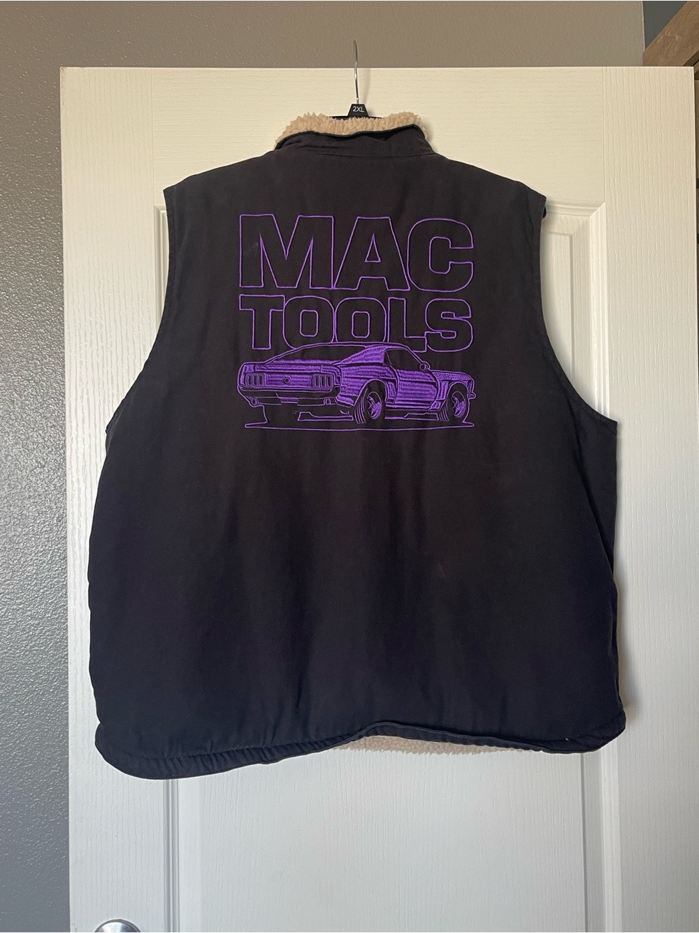 MAC TOOLS Black Vest with Purple Graphic